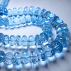 8 inches - AAAAAAAA - awesome high quality very very beautifull nice clean - sky blue topaz - super super sparkle - micro faceted - rondell beads - size 7 - 8 mm